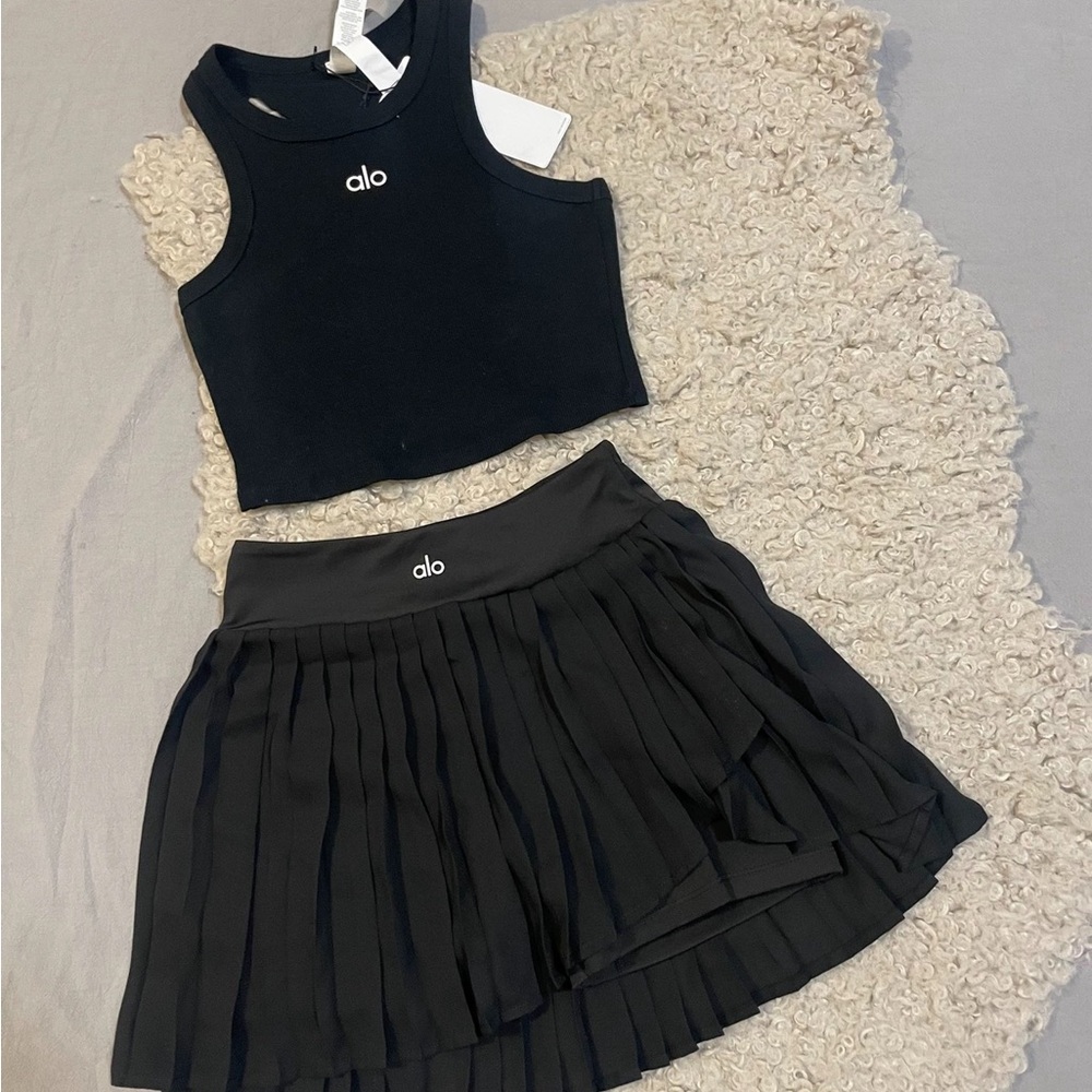 ALO Yoga Black Skirt Set